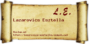 Lazarovics Esztella névjegykártya